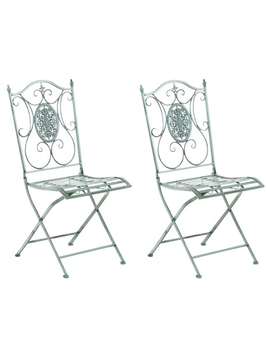 Lot de 2 chaises Sibell, vert antique Lot de 2 chaises Sibell, vert antique