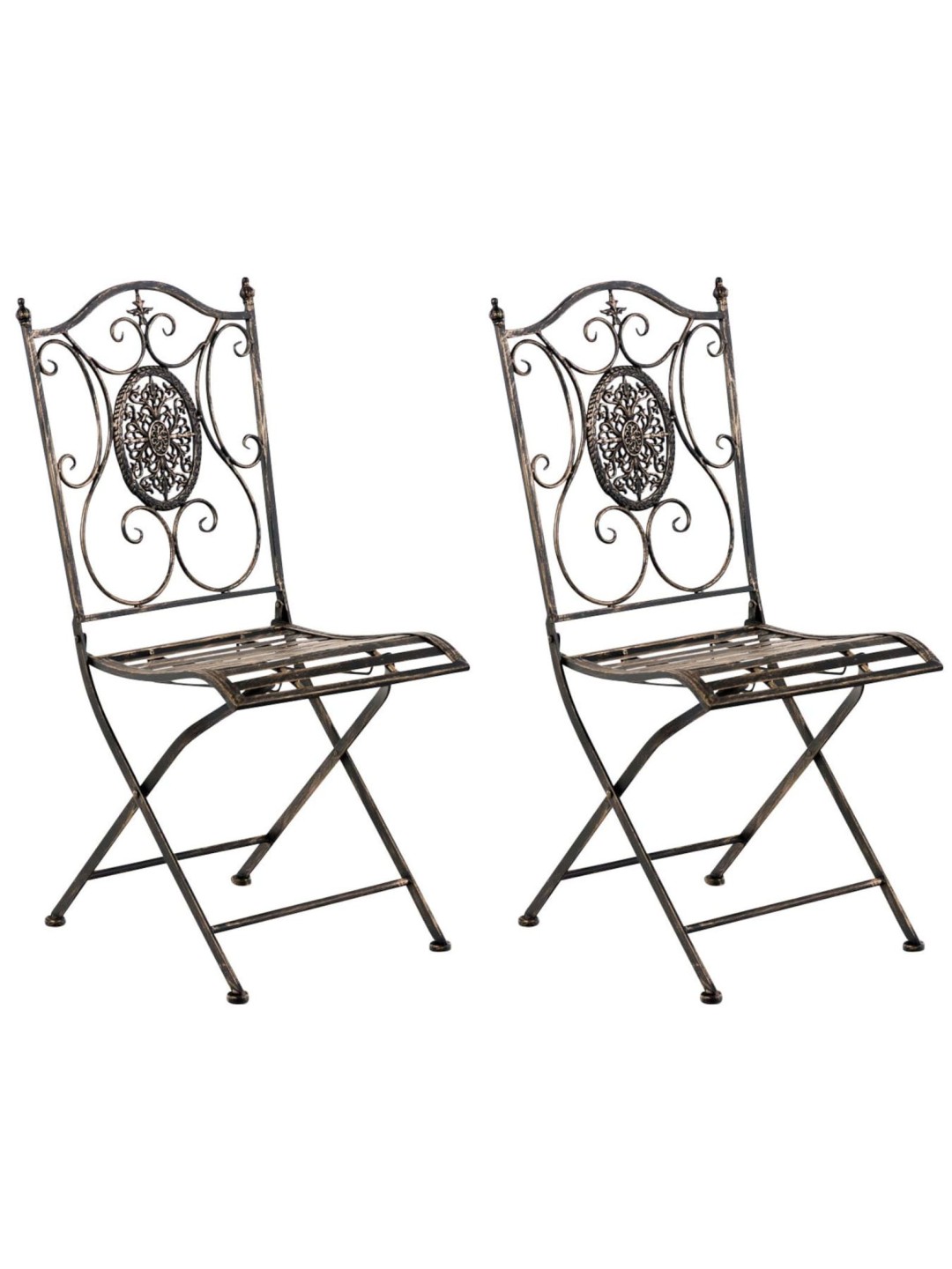Lot de 2 chaises Sibell, bronze