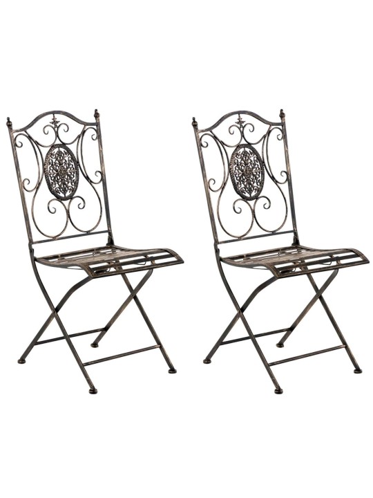 Lot de 2 chaises Sibell, bronze Lot de 2 chaises Sibell, bronze