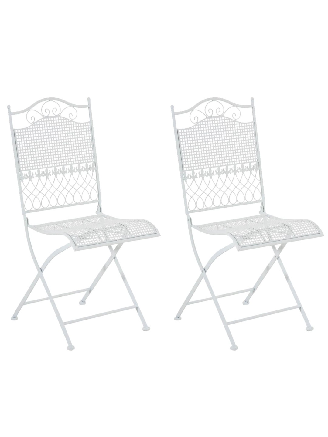 Lot de 2 chaises de jardin Kiran, blanc