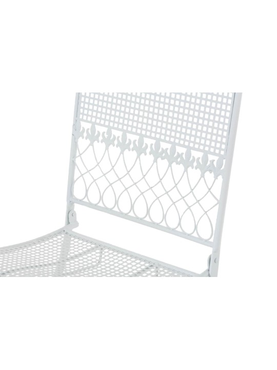 Lot de 2 chaises de jardin Kiran, blanc Lot de 2 chaises de jardin Kiran, blanc