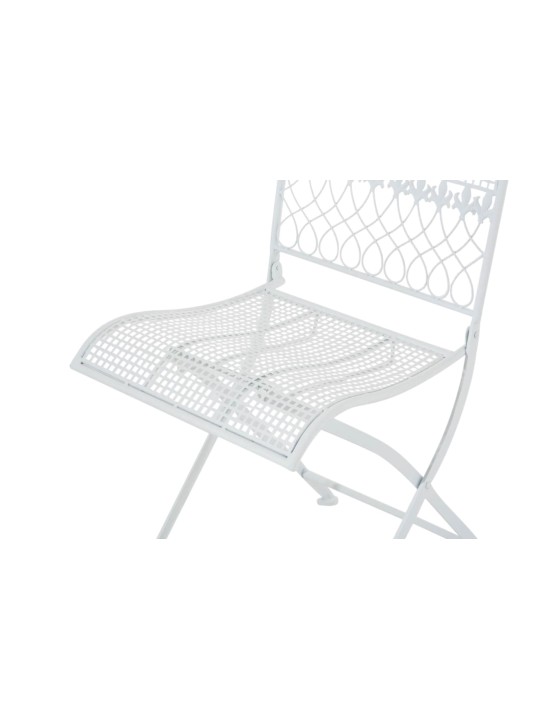 Lot de 2 chaises de jardin Kiran, blanc Lot de 2 chaises de jardin Kiran, blanc