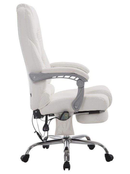 Fauteuil de bureau Pacific avec fonction massage, blanc