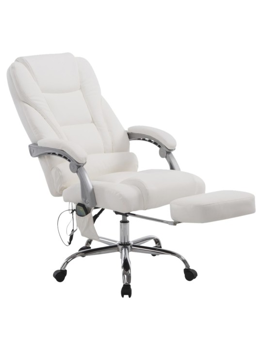 Fauteuil de bureau Pacific avec fonction massage, blanc