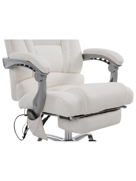 Fauteuil de bureau Pacific avec fonction massage, blanc