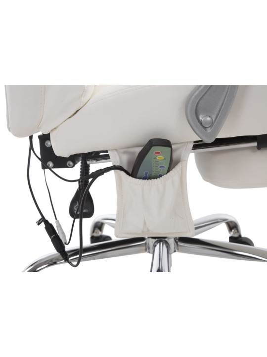Fauteuil de bureau Pacific avec fonction massage, blanc