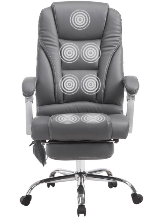 Fauteuil de bureau Pacific avec fonction massage, gris