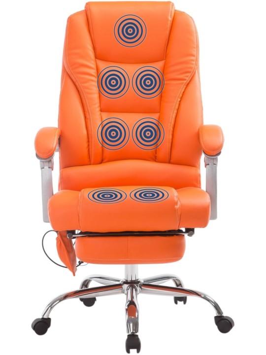 Fauteuil de bureau Pacific avec fonction massage, orange