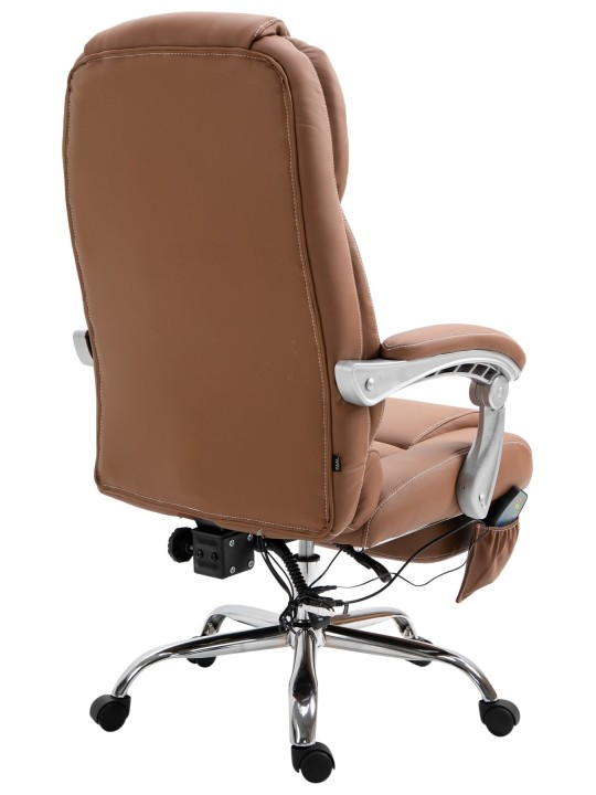 Fauteuil de bureau Pacific avec fonction massage, brun clair