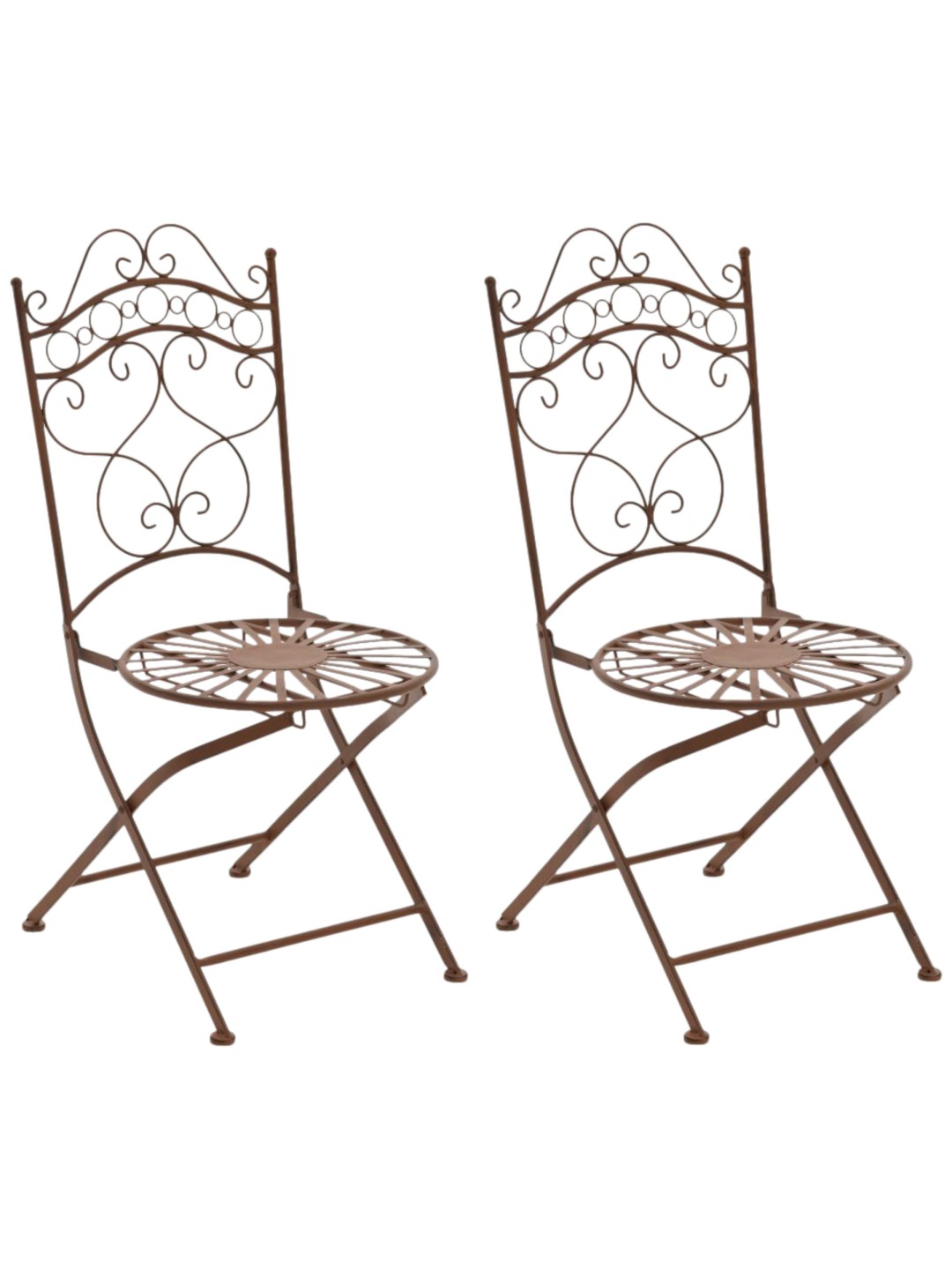 Lot de 2 chaises Indra, brun antique