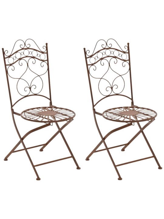 Lot de 2 chaises Indra, brun antique