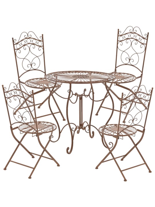 Lot de 2 chaises Indra, brun antique