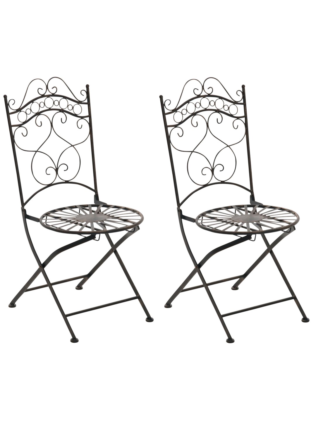 Lot de 2 chaises Indra, bronze