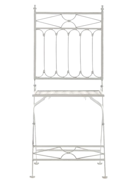 Lot de 2 chaises pliantes Asina, blanc antique Lot de 2 chaises pliantes Asina, blanc antique