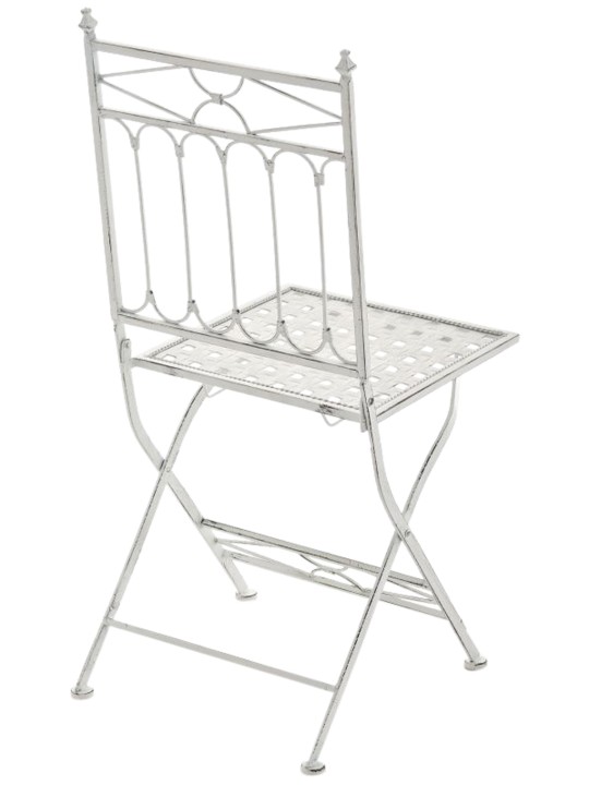 Lot de 2 chaises pliantes Asina, blanc antique Lot de 2 chaises pliantes Asina, blanc antique