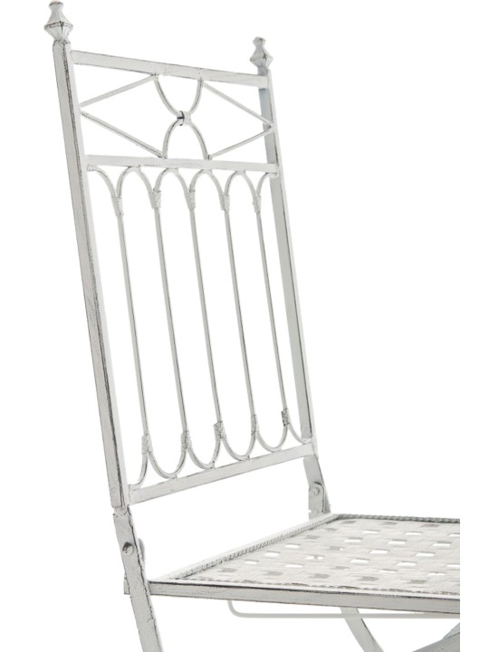 Lot de 2 chaises pliantes Asina, blanc antique Lot de 2 chaises pliantes Asina, blanc antique