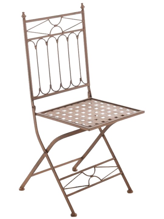 Lot de 2 chaises pliantes Asina, brun antique Lot de 2 chaises pliantes Asina, brun antique
