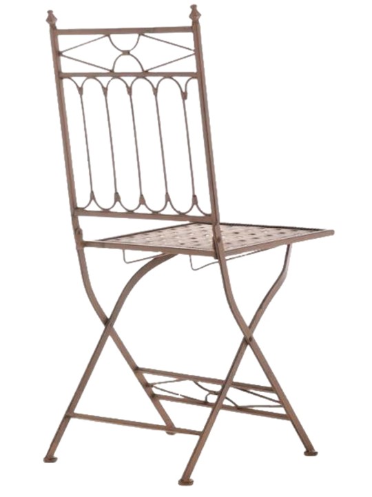 Lot de 2 chaises pliantes Asina, brun antique Lot de 2 chaises pliantes Asina, brun antique