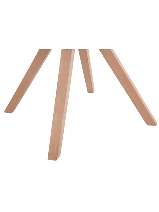 Lot de 4 chaises visiteurs Toulouse tissu Square Natura, crème Lot de 4 chaises visiteurs Toulouse tissu Square Natura, crème