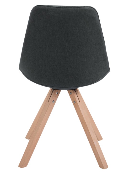 Lot de 4 chaises visiteurs Toulouse tissu Square Natura, gris foncé Lot de 4 chaises visiteurs Toulouse tissu Square Natura, gris foncé