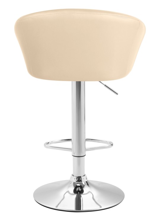 Lot de 2 tabourets de bar Miami V2 simili cuir C, crème