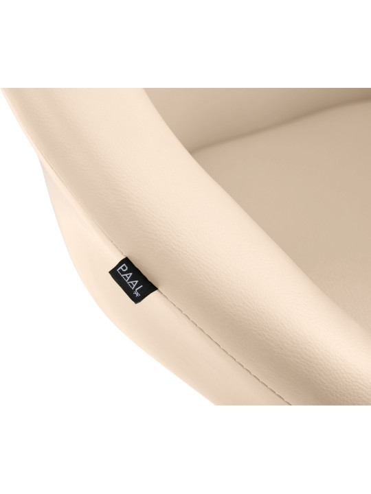 Lot de 2 tabourets de bar Miami V2 simili cuir C, crème