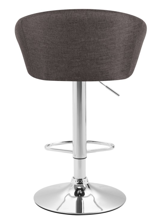 Lot de 2 tabourets de bar Miami V2 tissu chrome, gris foncé Lot de 2 tabourets de bar Miami V2 tissu chrome, gris foncé