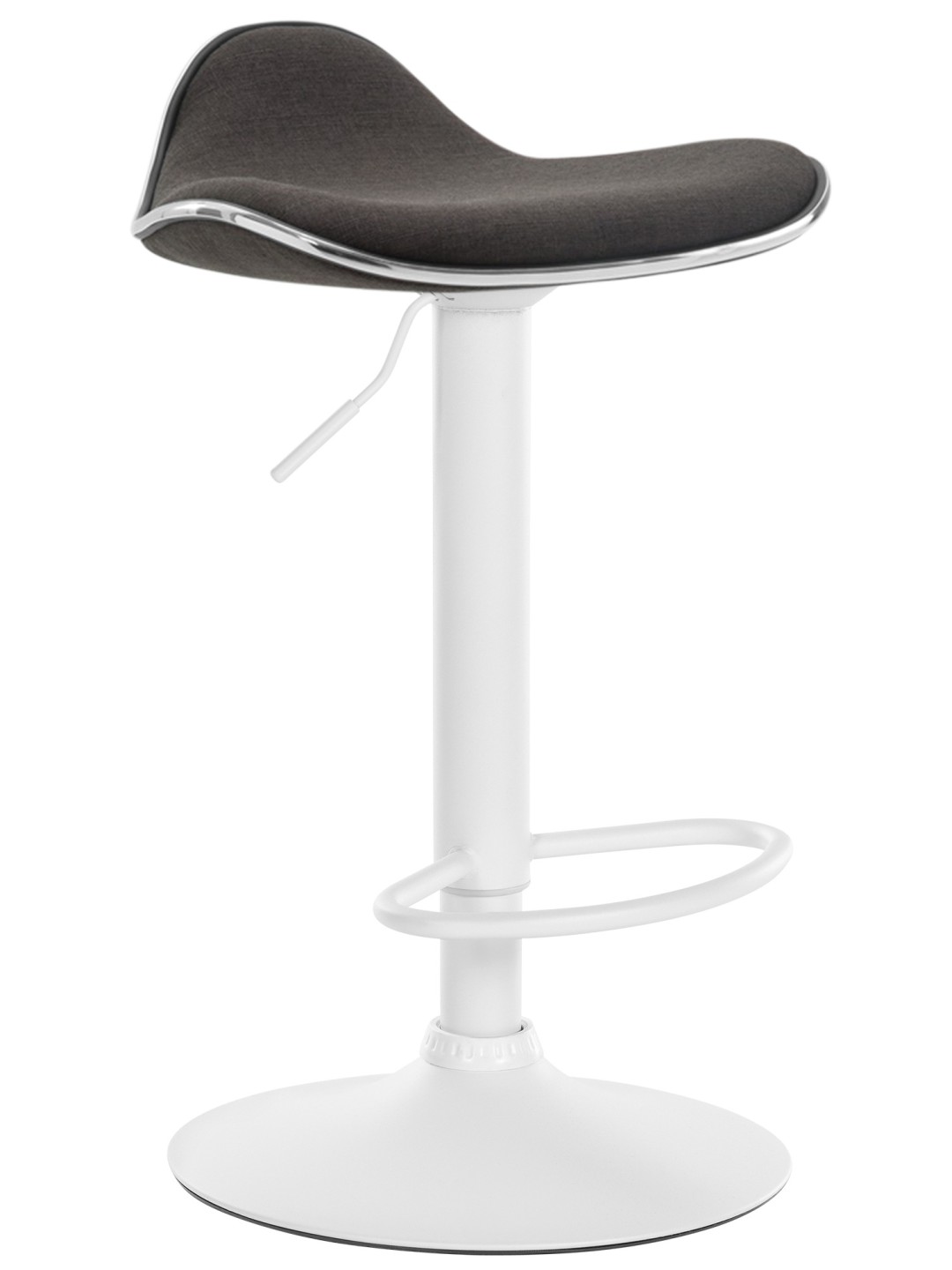 Tabouret de bar Shanghai tissu, gris foncé