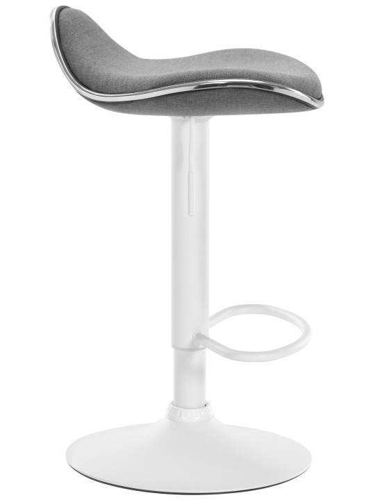 Tabouret de bar Shanghai tissu, gris clair