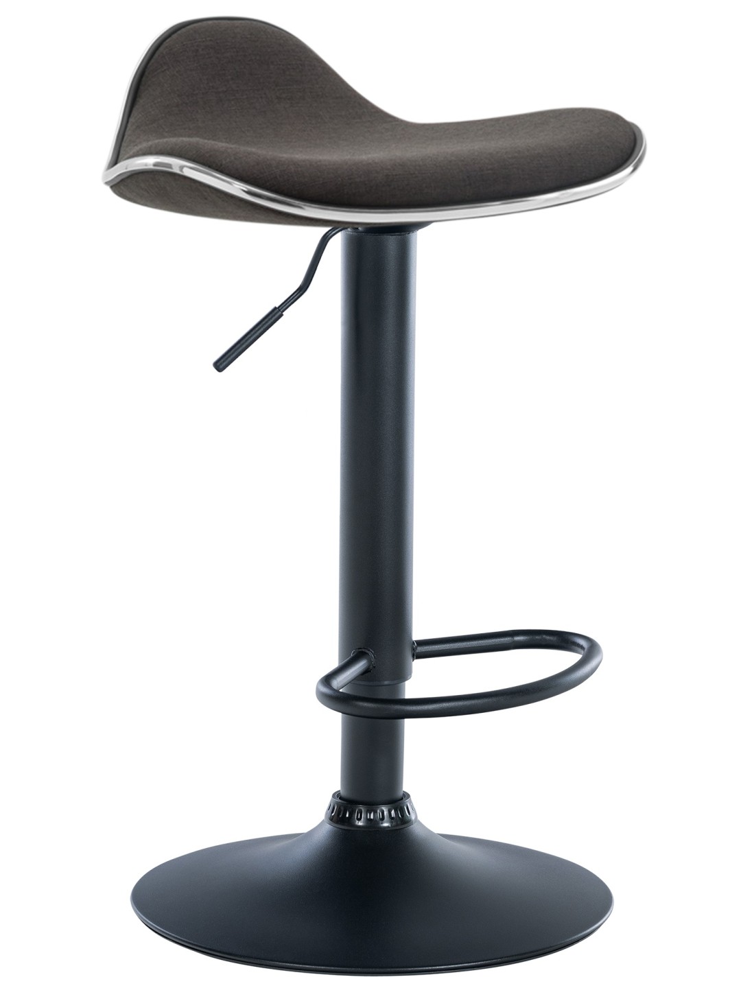 Tabouret de bar Shanghai tissu, gris foncé