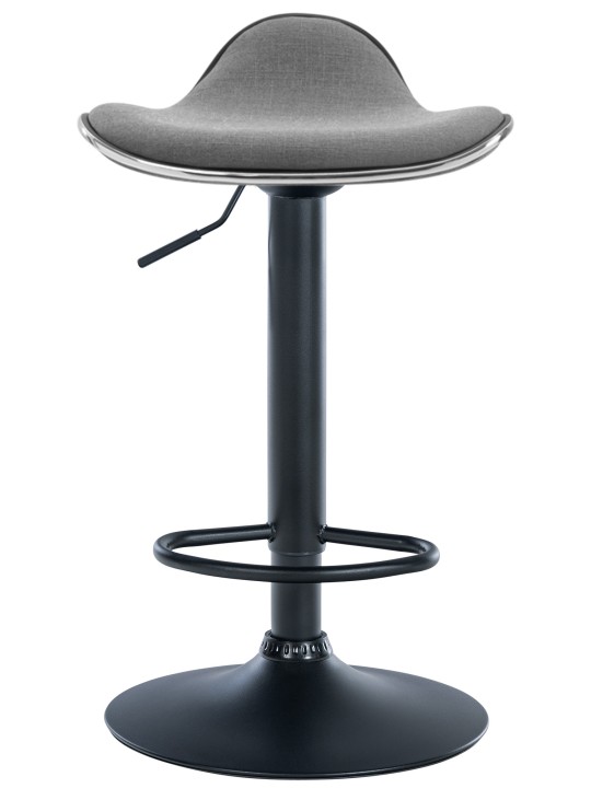 Tabouret de bar Shanghai tissu, gris clair