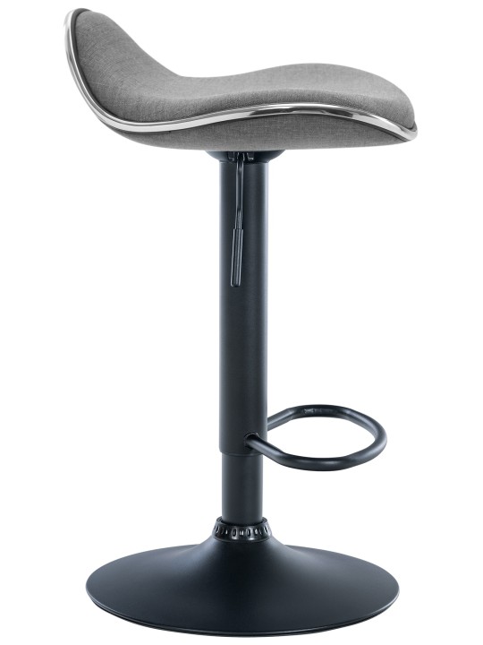 Tabouret de bar Shanghai tissu, gris clair