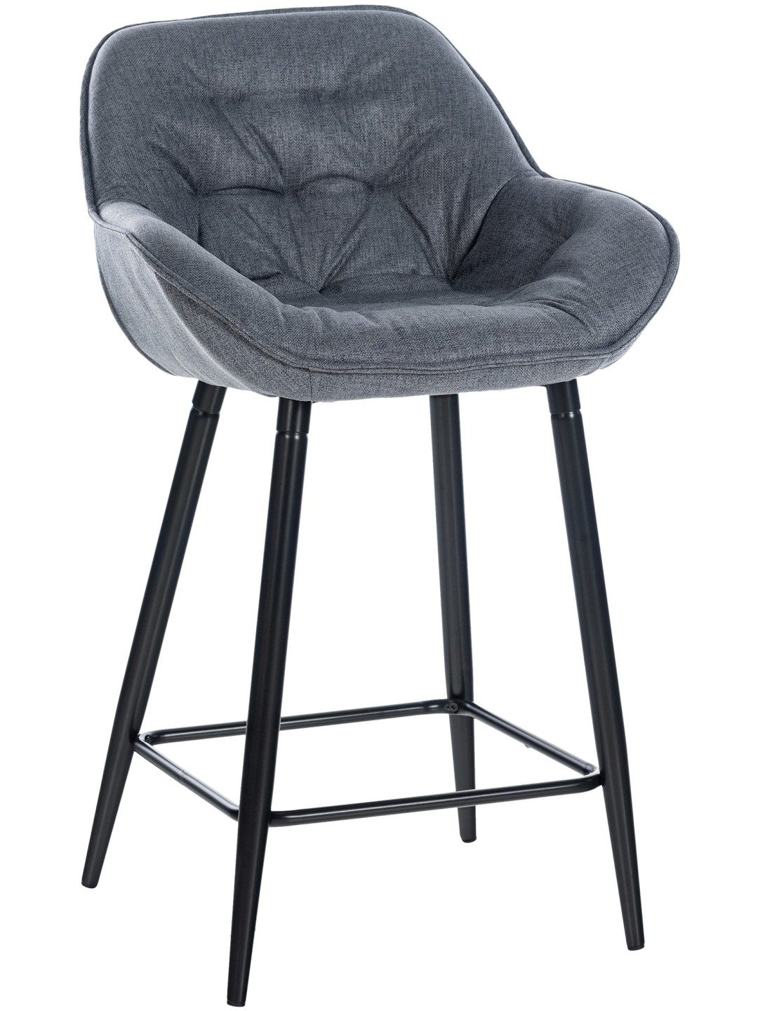 Tabouret de bar Gibson tissu, gris