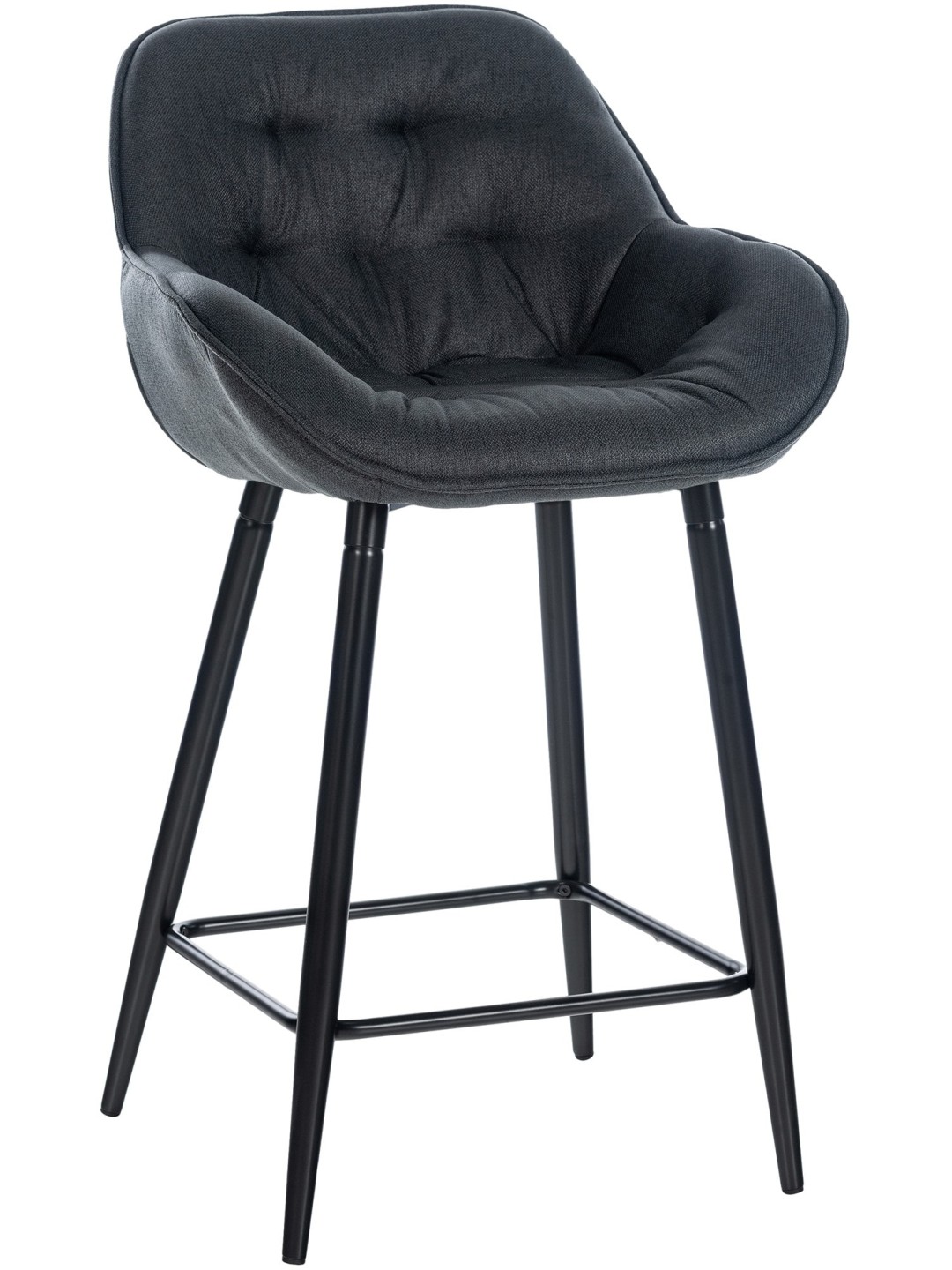 Tabouret de bar Gibson tissu, gris foncé