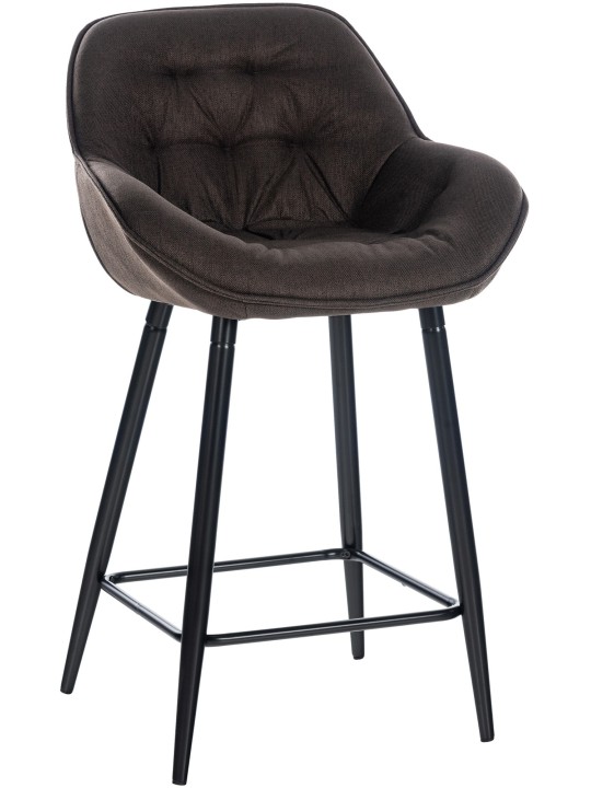 Tabouret de bar Gibson tissu, brun