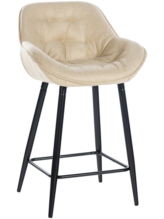 Tabouret de bar Gibson tissu, crème
