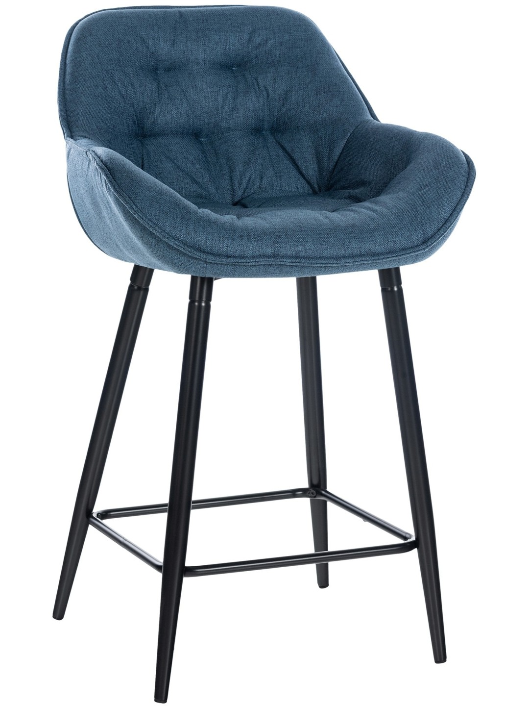Tabouret de bar Gibson tissu, bleu