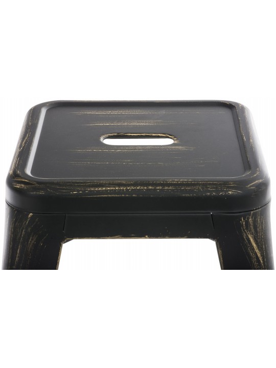 Ensemble de 4 tabourets Armin, noir-or