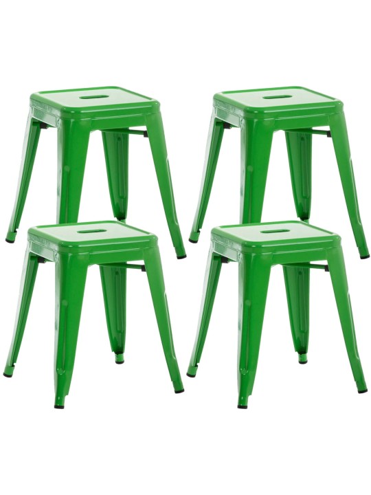 Ensemble de 4 tabourets Armin, vert