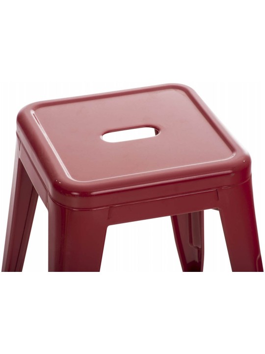 Ensemble de 4 tabourets Armin, rouge