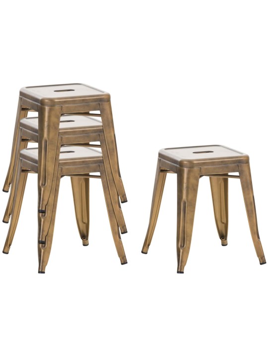 Ensemble de 4 tabourets Armin, or