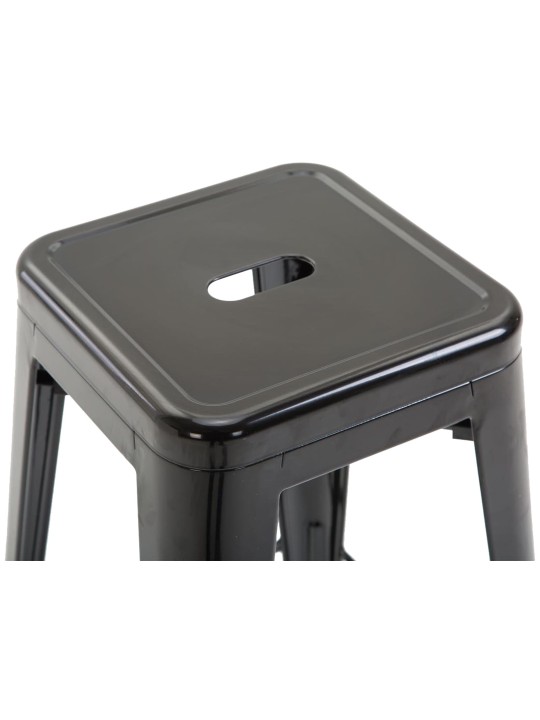 Lot de 2 tabourets de bar Joshua V2, noir