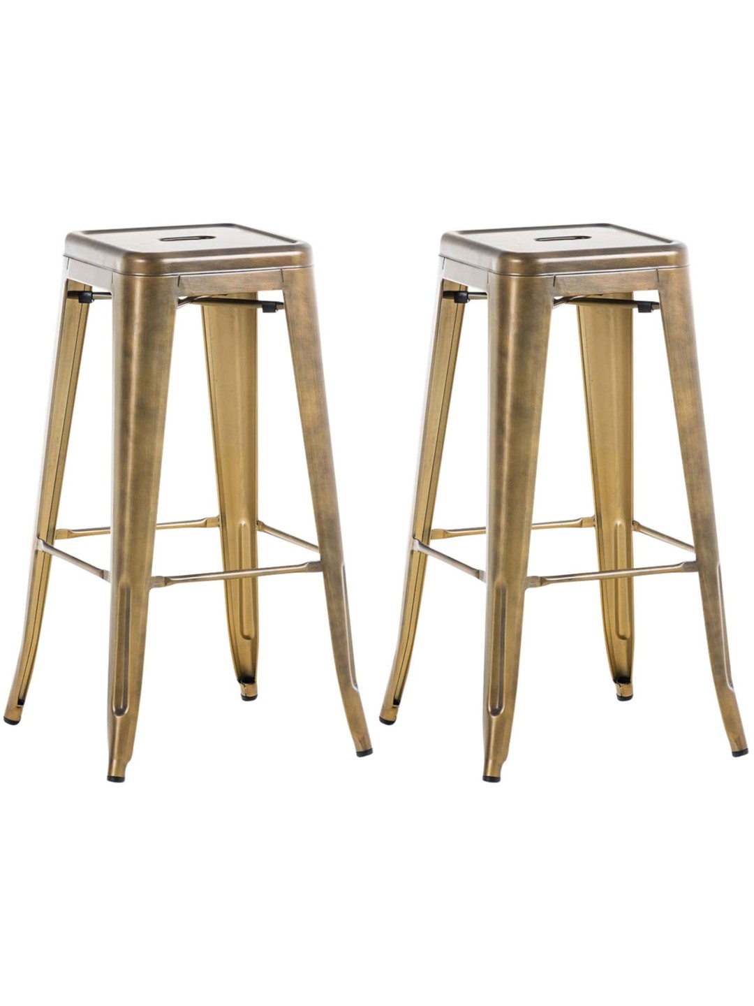 Lot de 2 tabourets de bar Joshua V2, or