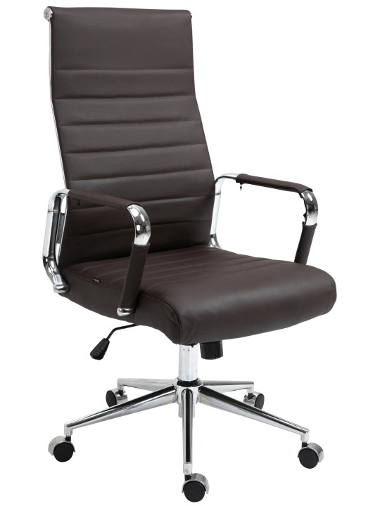 Chaise de bureau Columbus cuir véritable, brun Chaise de bureau Columbus cuir véritable, brun