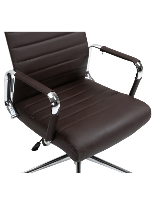 Chaise de bureau Columbus cuir véritable, brun Chaise de bureau Columbus cuir véritable, brun