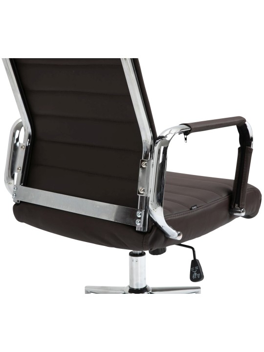 Chaise de bureau Columbus cuir véritable, brun Chaise de bureau Columbus cuir véritable, brun