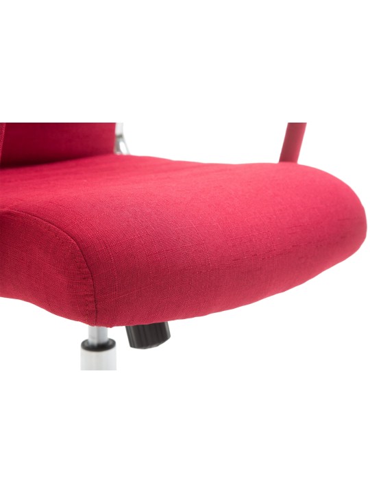 Chaise de bureau Columbus tissu, rouge