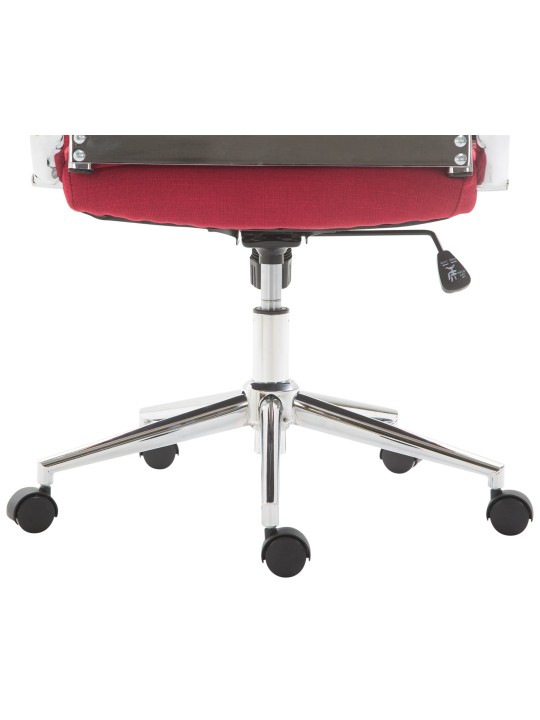 Chaise de bureau Columbus tissu, rouge