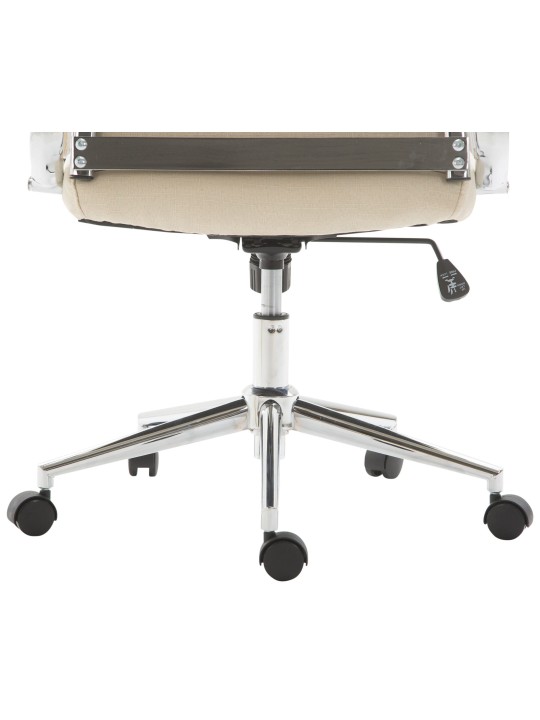 Chaise de bureau Columbus tissu, crème