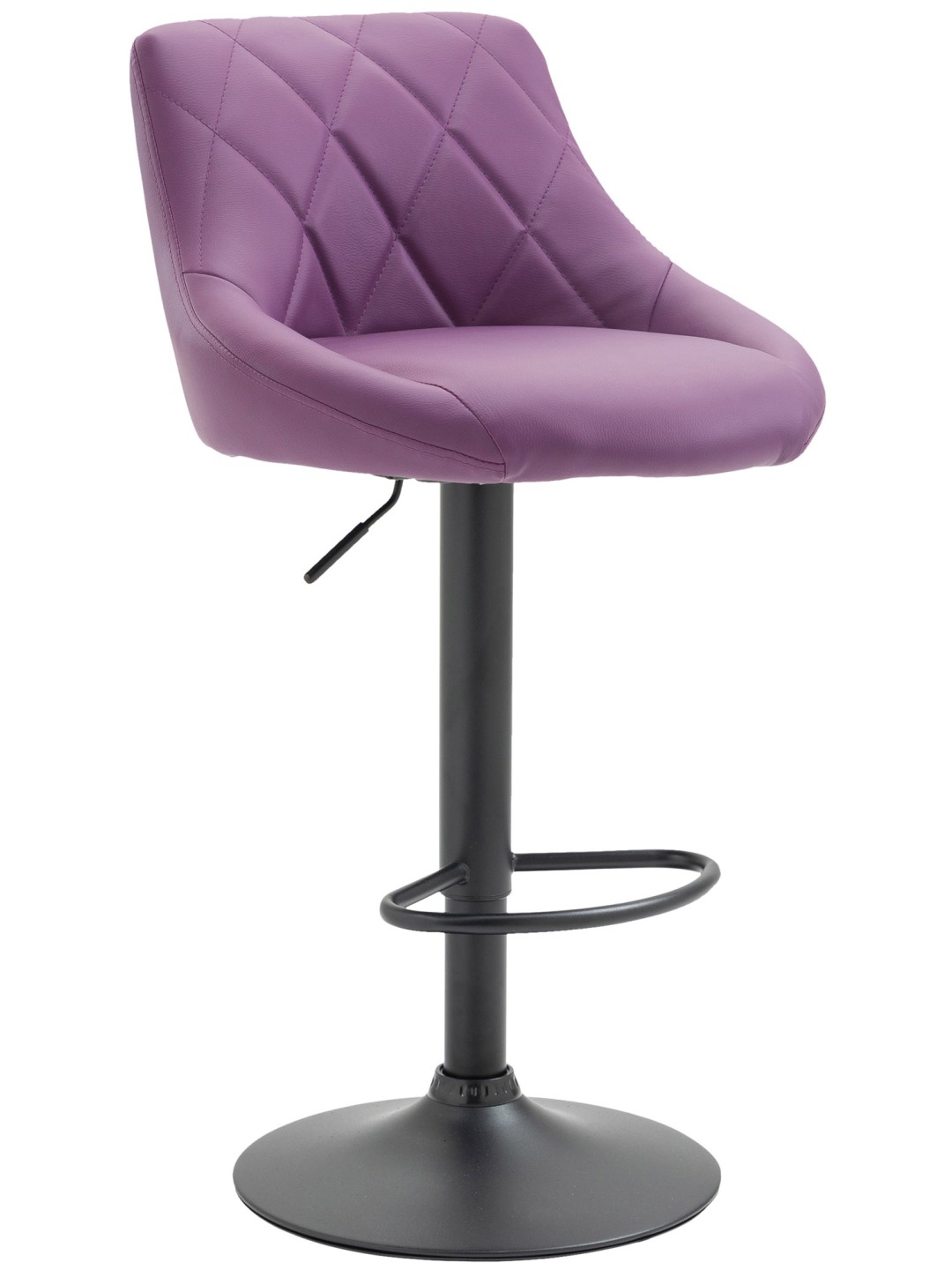 Tabouret de bar Lazio simili cuir, lilas